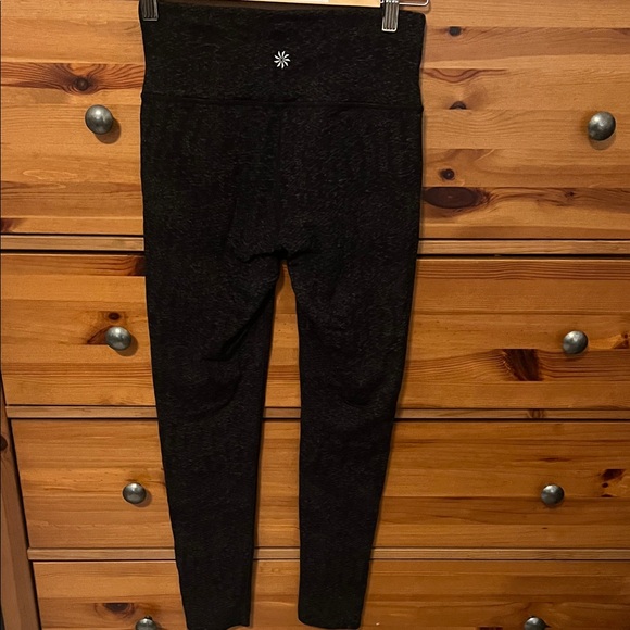 Athleta leggings Black High-Waisted yoga metallic pattern size XS - Picture 5 of 13